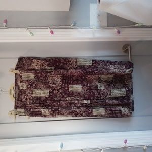 Kathie Lee Maxi burgundy skirt